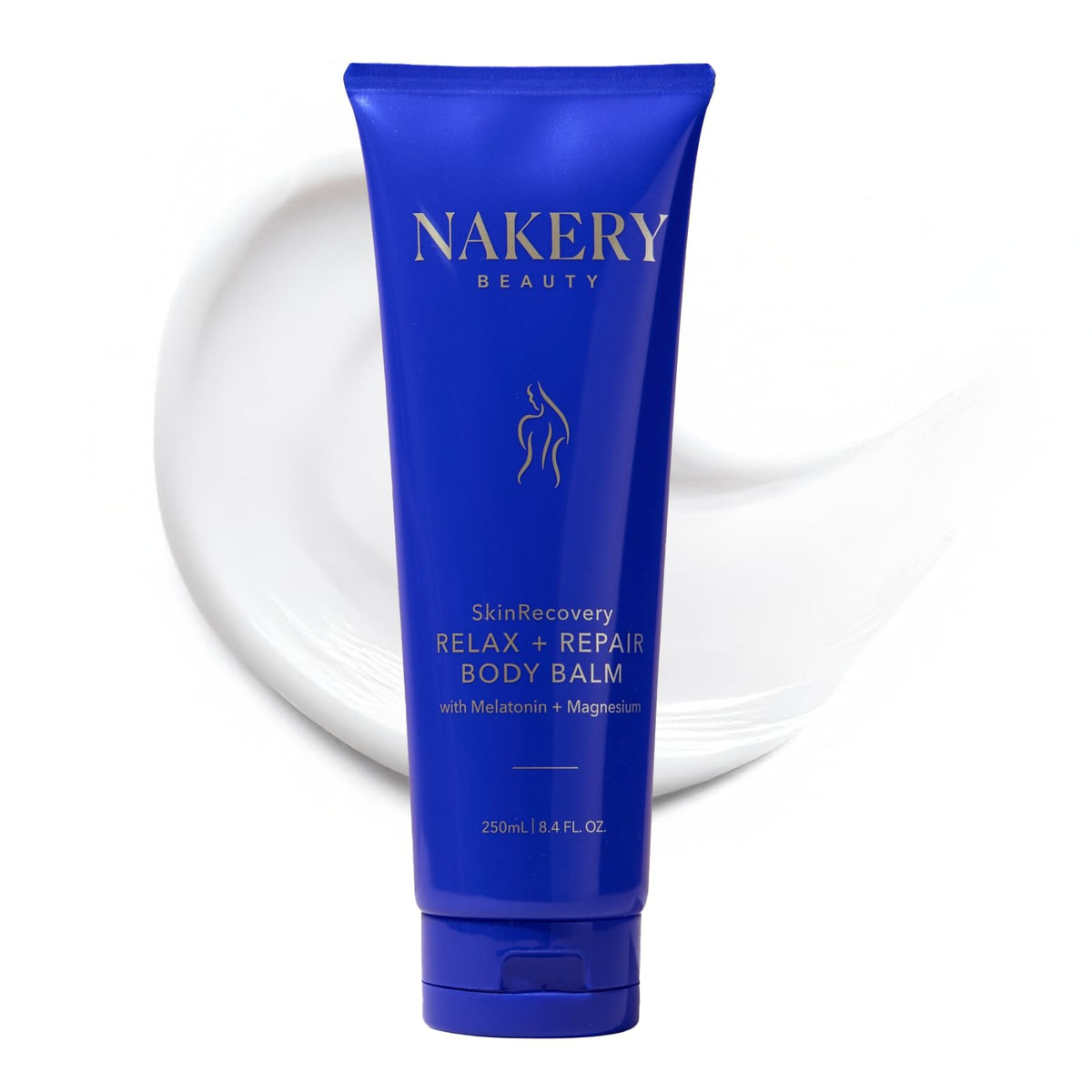 Nakery front tube packaging showing product name and size, highlights sleep-support benefits
