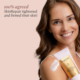 Nakery cream on hand demonstrating lightweight spreadability and instant hydration