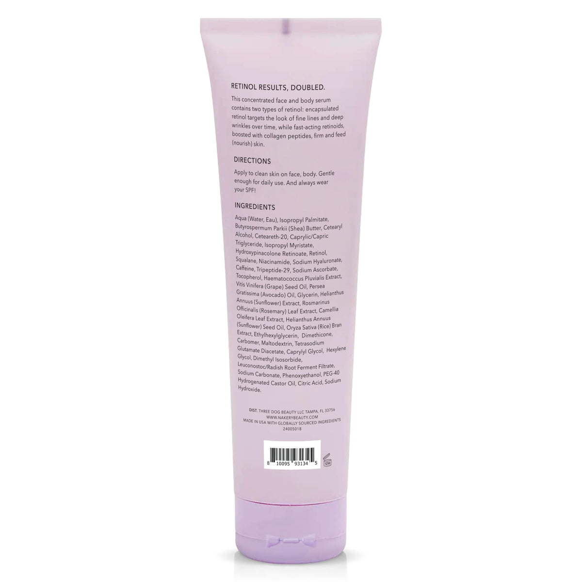 Nakery product label close-up showing ingredient list for informed use