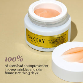 Nakery jar beside a ruler indicating product size and travel-friendly benefit