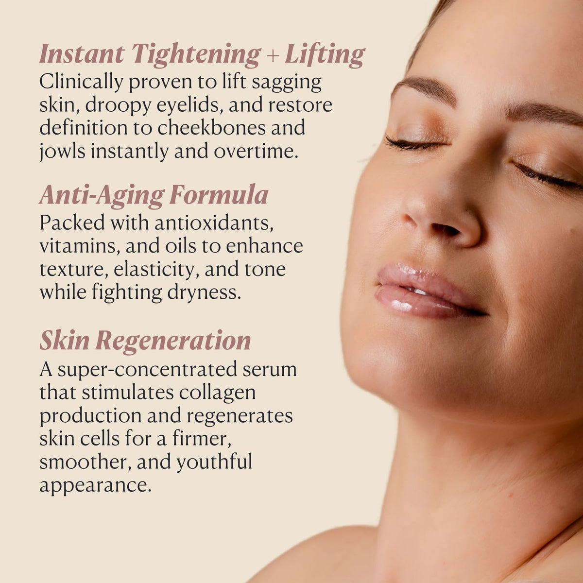 Nakery pump dispensing clear serum demonstrating easy dosing and hygienic use