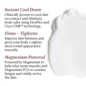 Nakery being applied to an arm to cool hot flashes and soothe skin