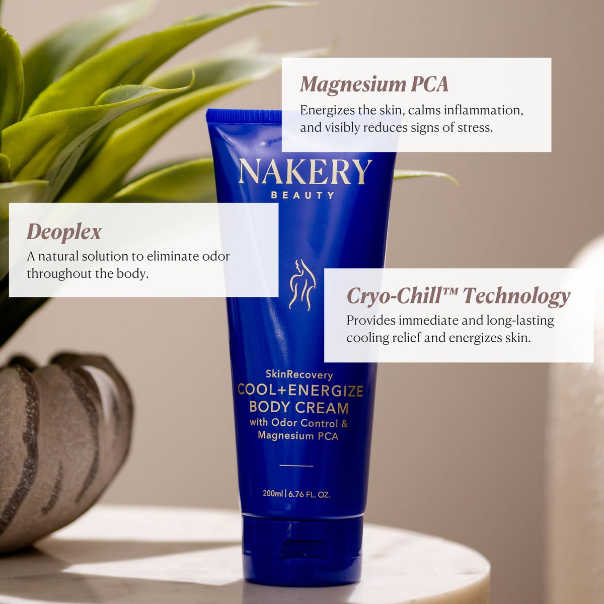 Nakery product label highlighting ingredients like magnesium and Magnolia extract