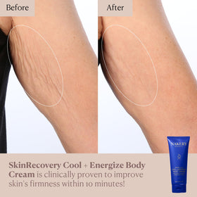 Nakery cream texture close-up displaying lightweight absorbent lotion benefit