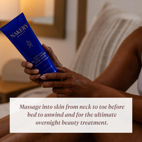 Nakery spread on skin before and after shot showing improved smoothness and tone