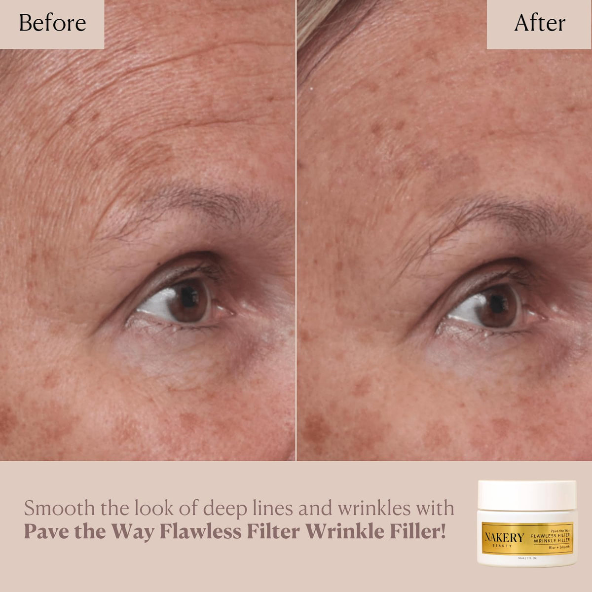 Nakery cream texture close-up highlighting silky filter-like finish