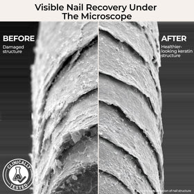 nakeyNails before and after nail comparison showing stronger nails