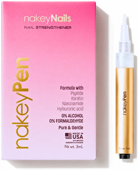 nakeyNails pen front packaging showing the treatment benefits and branding