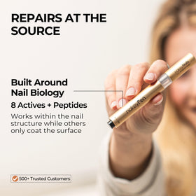 nakeyNails pen in hand applying treatment for easy everyday use