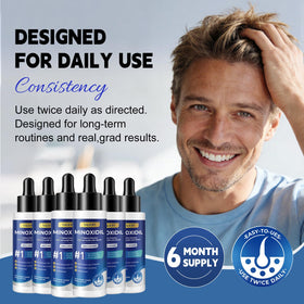 NALIOPI six bottles next to ruler showing six-month supply scale