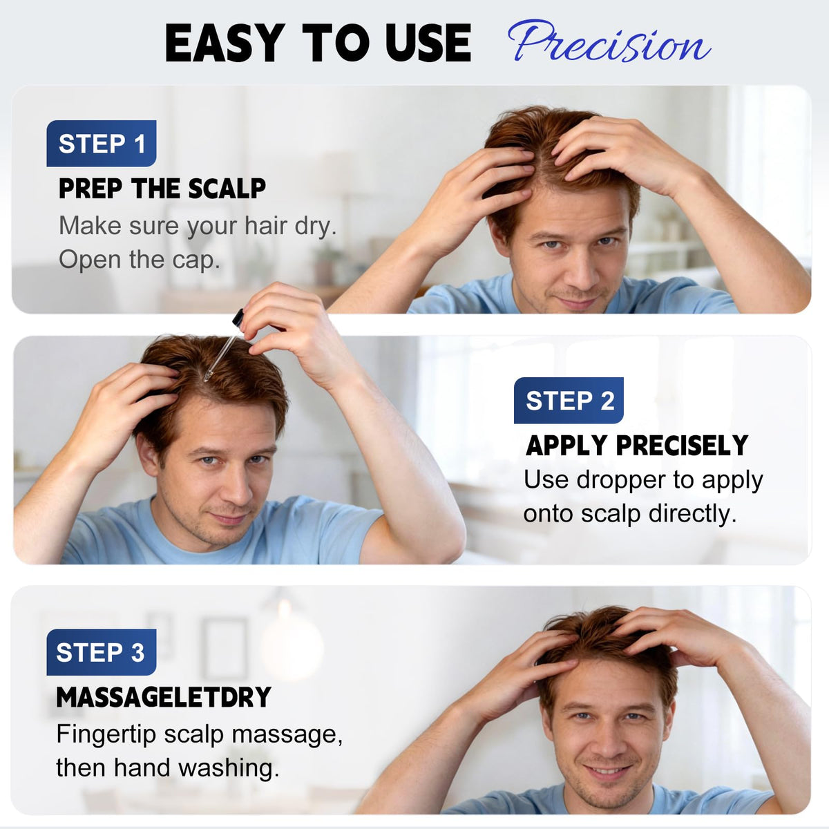NALIOPI solution texture on palm demonstrating fast-drying benefit