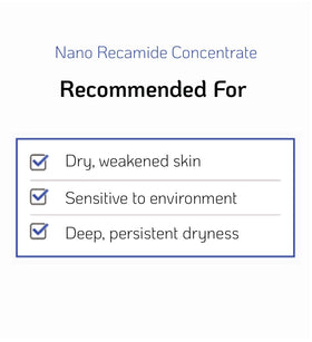 Nano Recipe bottle on bathroom counter with skincare items showing daily routine benefit
