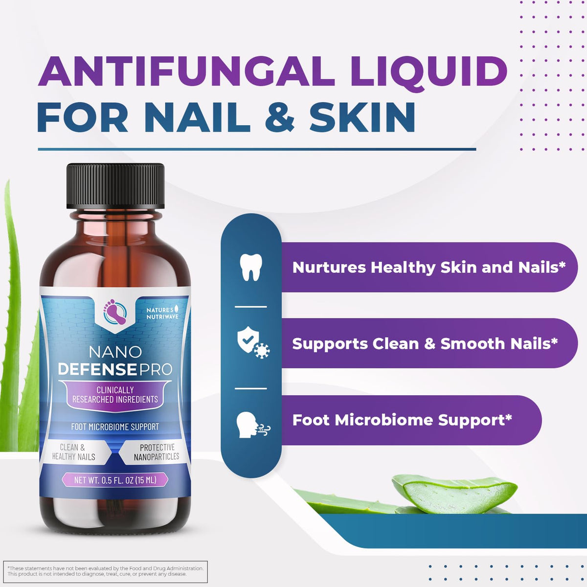 Nature’s NutriWave dropper closeup dispensing precise drops to target exact nail areas