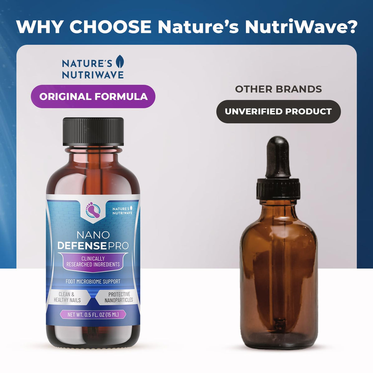 Nature’s NutriWave lifestyle scene with feet near shoes indicating post-application confidence