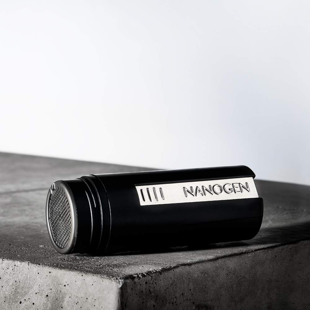 Close-up texture of Nanogen keratin fibers showing natural blend benefit