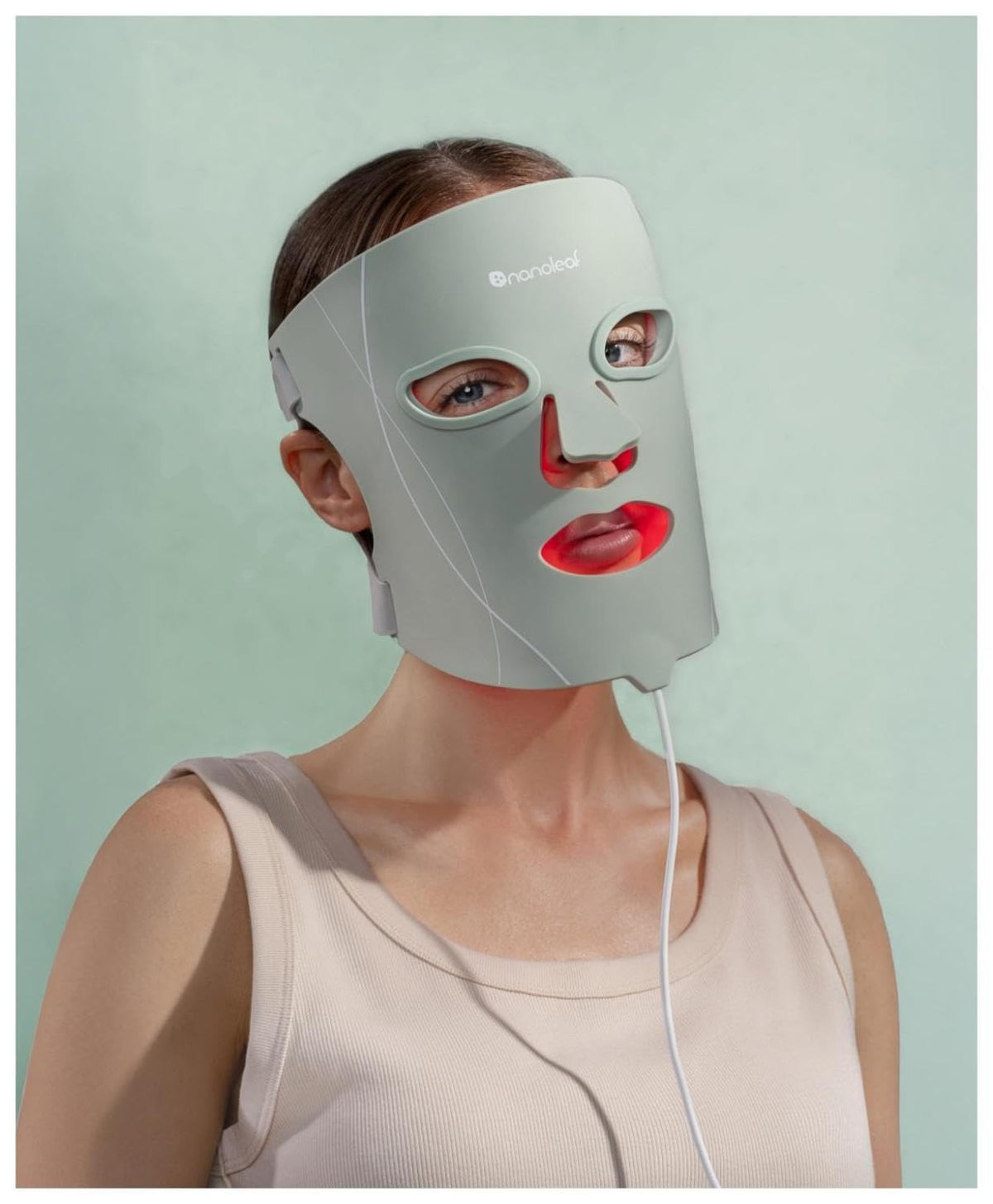 Nanoleaf mask side profile demonstrating ergonomic contour and comfortable fit