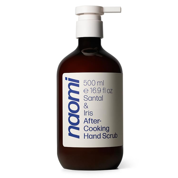 Naomi Cooking front bottle showing Santal & Iris label and clean design benefit