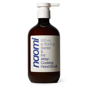 Naomi Cooking front bottle showing Santal & Iris label and clean design benefit