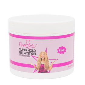 NappStar front packaging of retwist gel showing product name and strong hold benefits