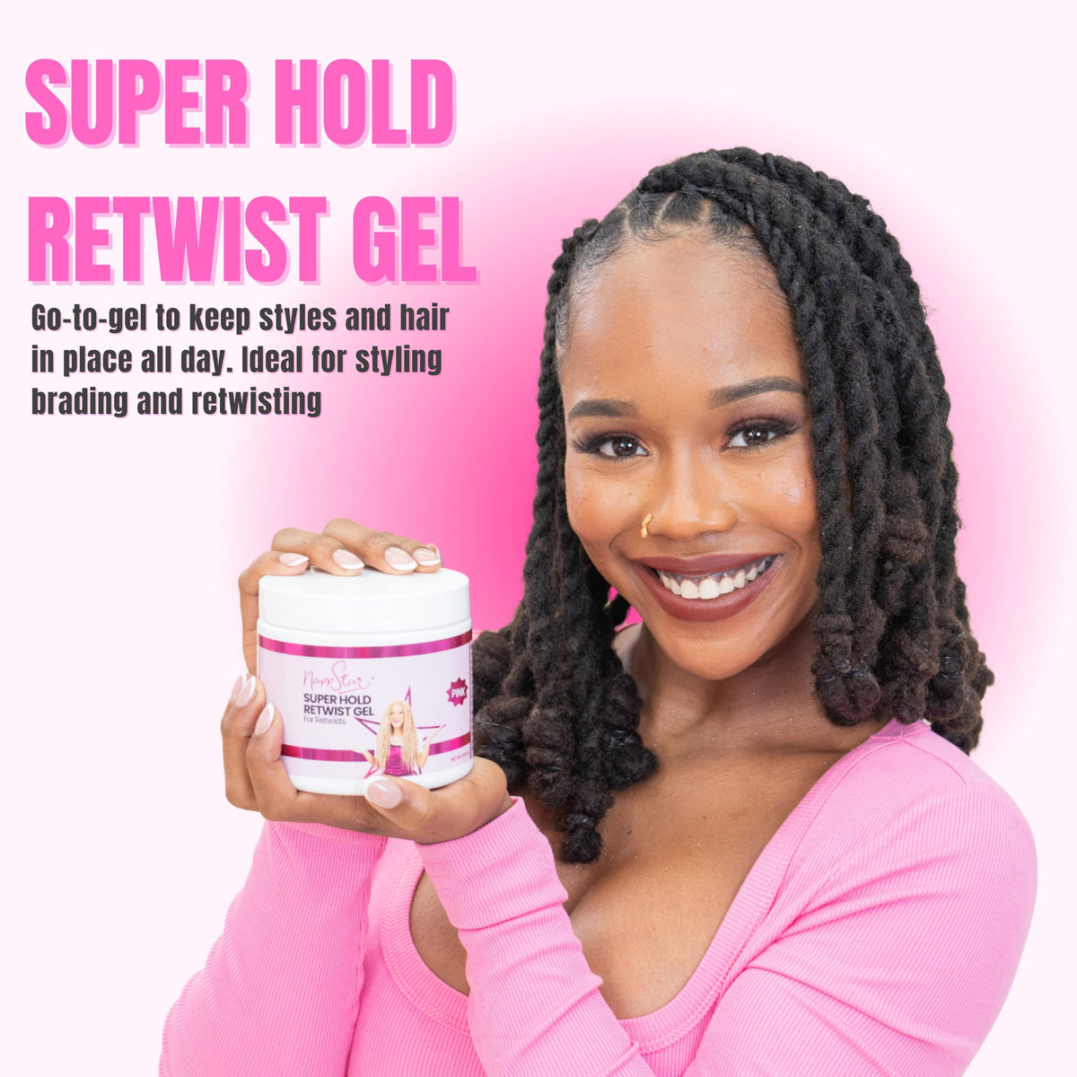 NappStar open jar displaying gel texture and easy-scoop application benefit