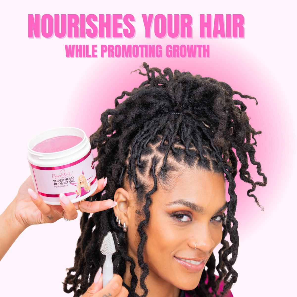 NappStar used to lay and shape edges for sleek hairline control and polished finish