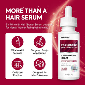 narcelax applied to scalp thinning area, brand supports targeted scalp care