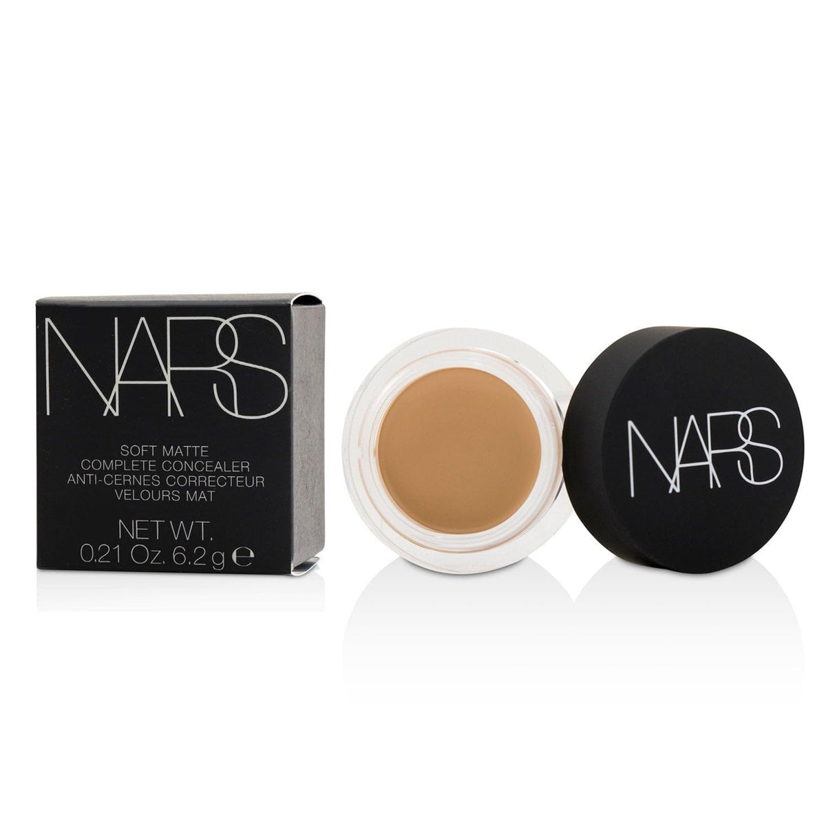 NARS before and after spot coverage demonstrating effective blemish concealment