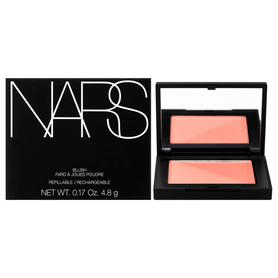 NARS Deep Throat compact front view showing sleek packaging and portability benefit