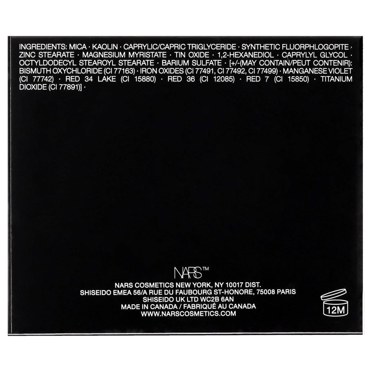 NARS Deep Throat tucked inside makeup bag offering everyday-ready cheek color