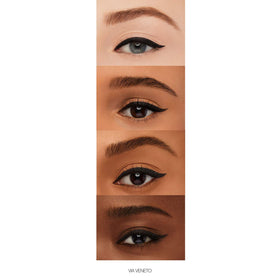 NARS eyeliner applied on eye swatch showing intense color and precision