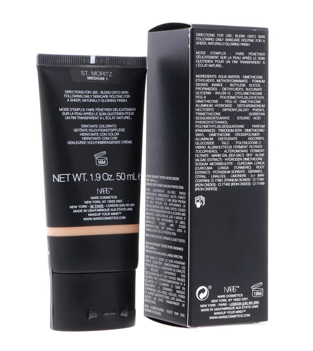 NARS on bathroom counter in lifestyle setting for everyday routine benefit