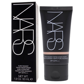 NARS bottle label detail highlighting SPF 30 and product name benefits