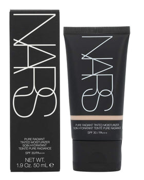 NARS Pure Radiant tube next to coin for scale showing 1.9 oz size and packaging