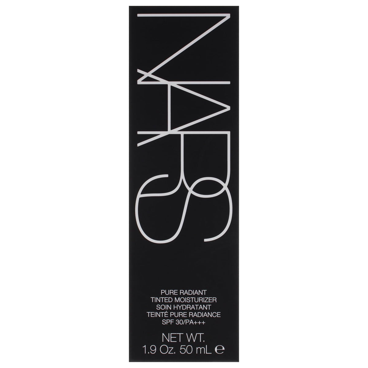 NARS Pure Radiant held in hand for size comparison showing travel-friendly design benefit