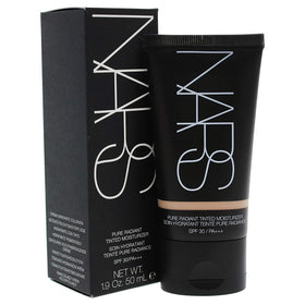 NARS Pure Radiant tinted moisturizer tube front view showing shade and SPF benefits