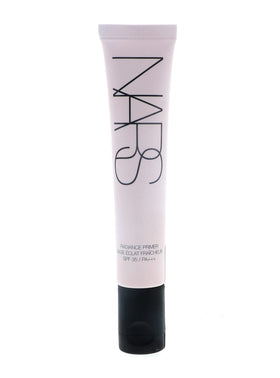 NARS primer texture close-up showing smooth pearlescent finish for natural glow