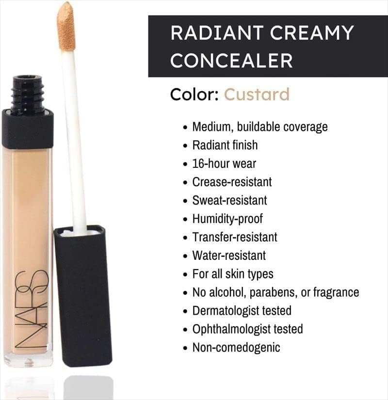 NARS concealer texture swatch on skin showing creamy hydrating finish benefit