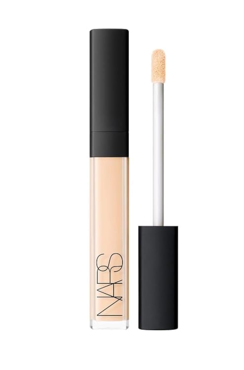 NARS concealer front packaging showing shade Nougatine and compact design benefit easy storage