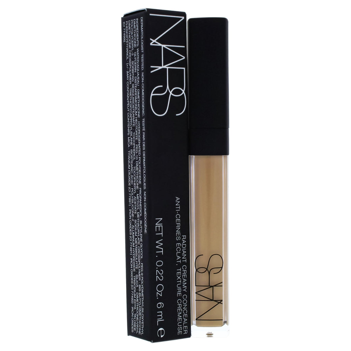 NARS concealer creamy texture close-up, brand hydration and smooth blendability