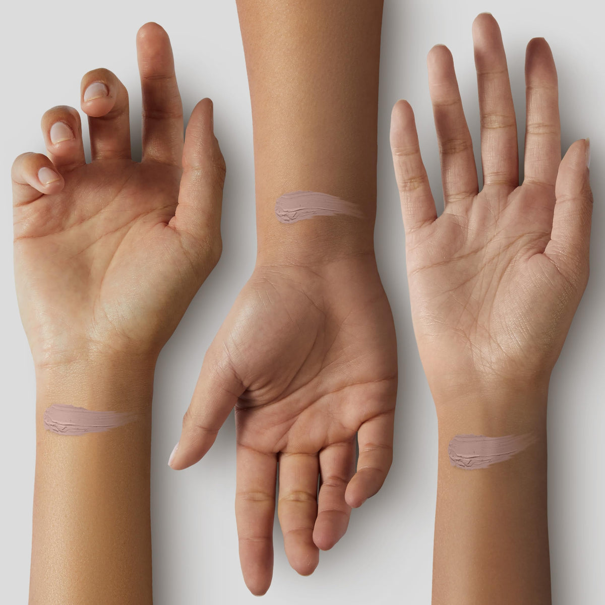 NARS swatches on skin demonstrating Vanilla shade blending and neutralizing benefit