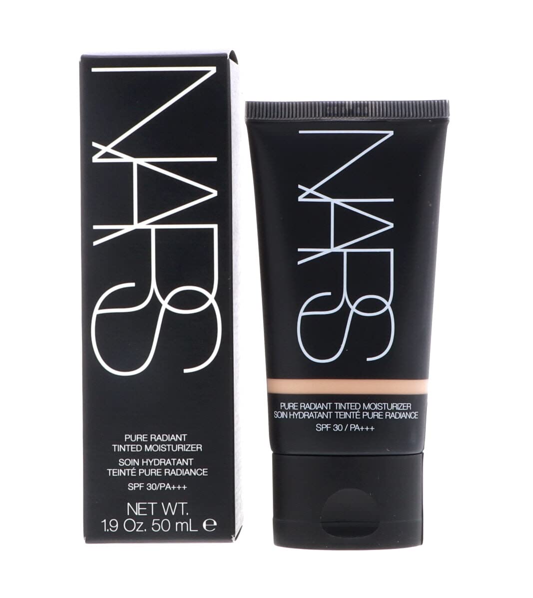 NARS tube cap and nozzle detail for precise, mess-free application benefit