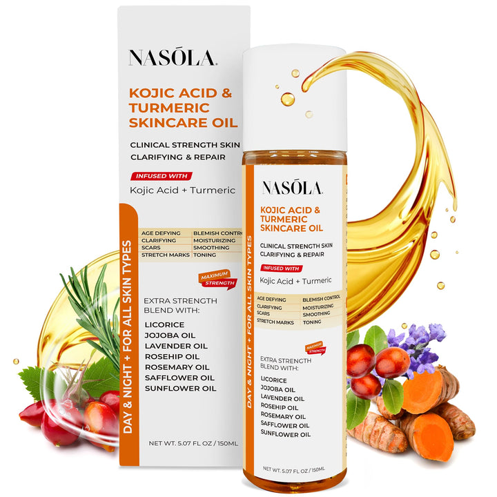 Nasola front bottle showing sleek packaging and clarifying formula benefits