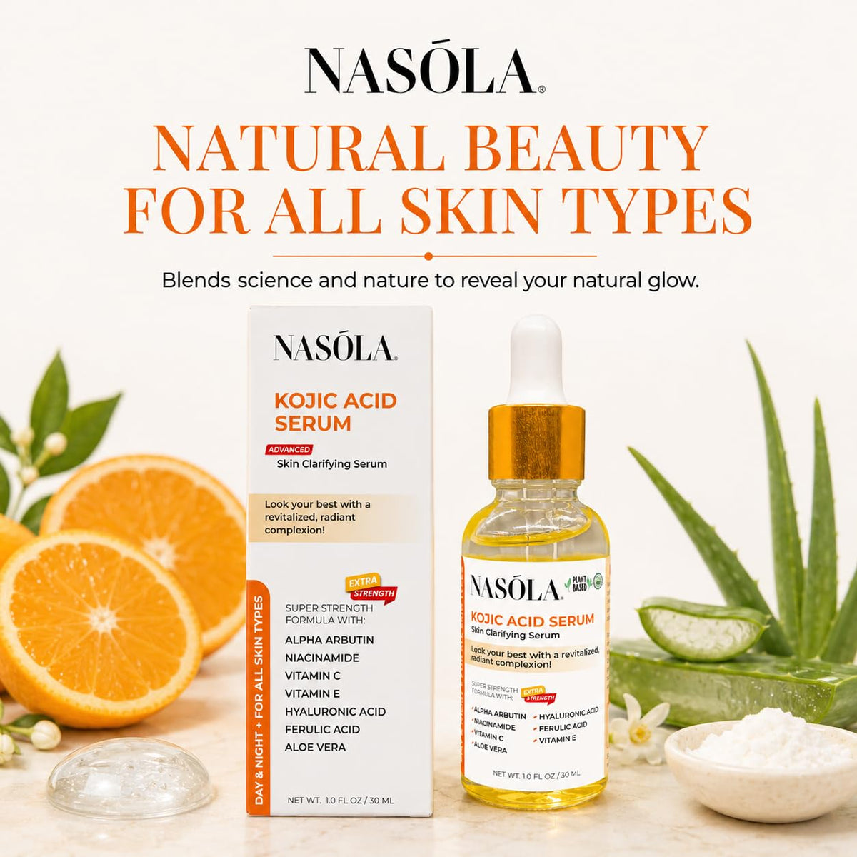 Nasola on bathroom shelf styled with towels for everyday skincare routine inspiration