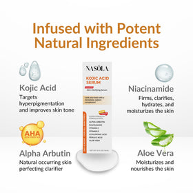 Nasola serum texture on fingertip illustrating lightweight absorption and hydration