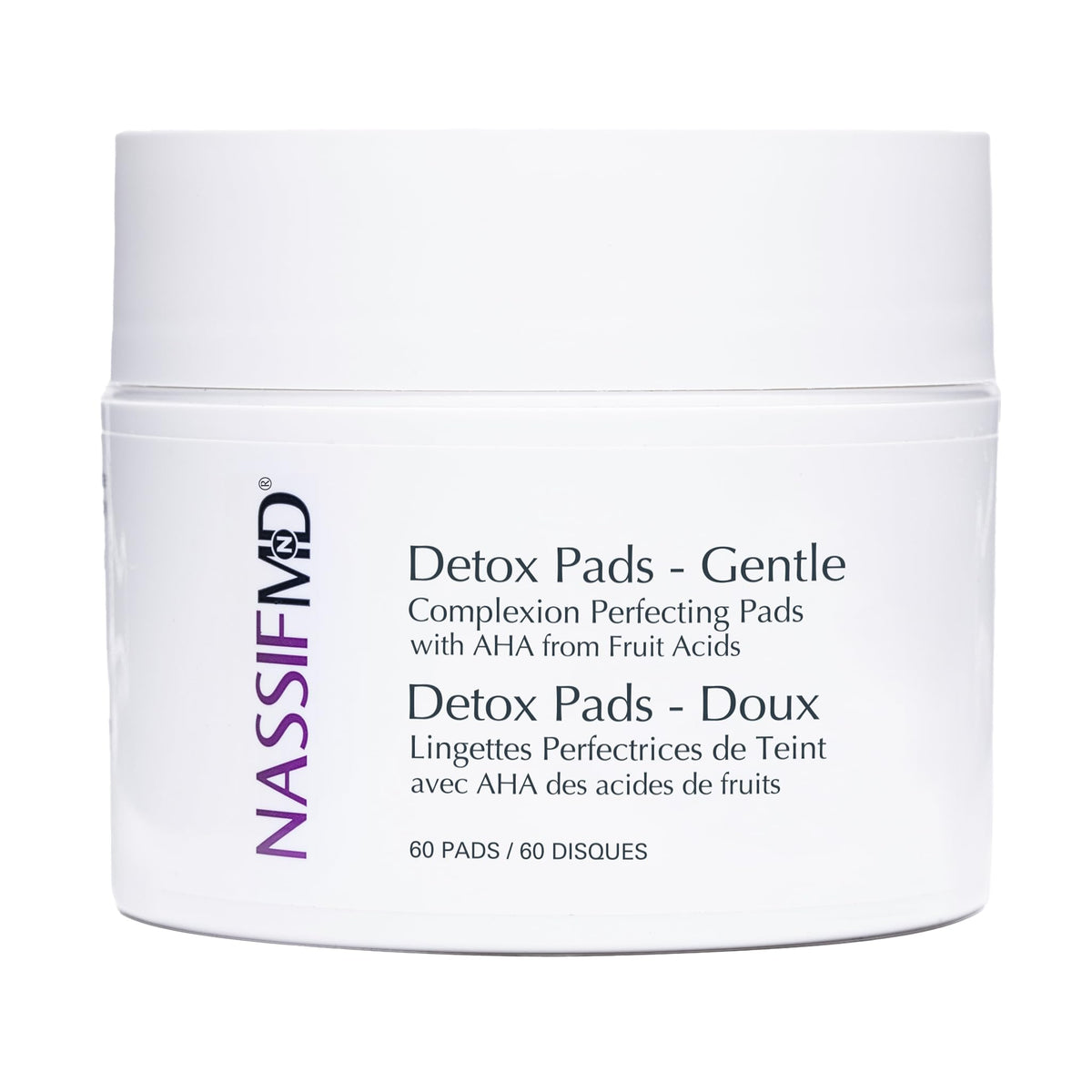 NassifMD front packaging showing 60-count box and benefits