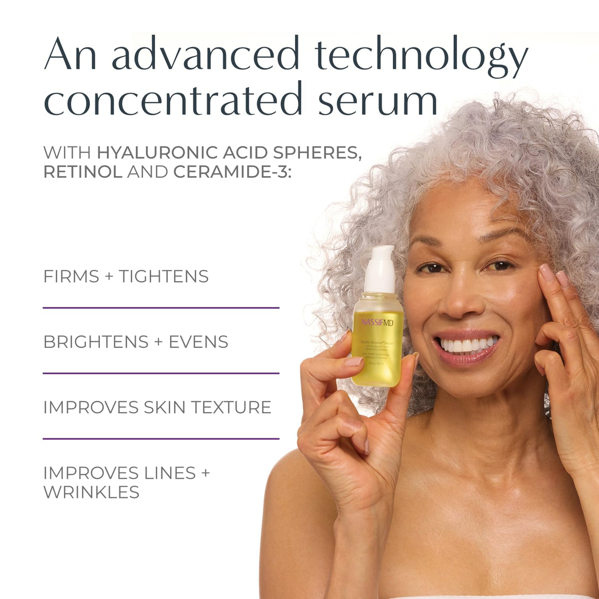 NassifMD ingredient label close-up highlighting clinical actives and transparency benefit