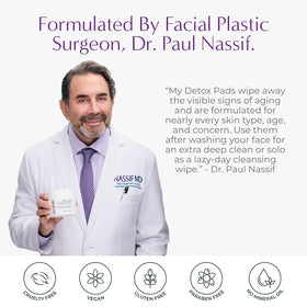 NassifMD ingredient visual of glycolic and salicylic acids promoting smoother skin