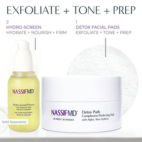 NassifMD pads on bathroom counter suggesting daily routine integration