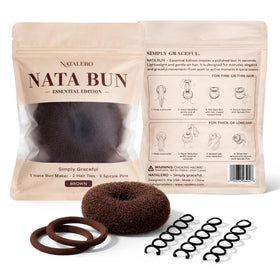 Natalero front packaging showing the bun maker set and quick benefit
