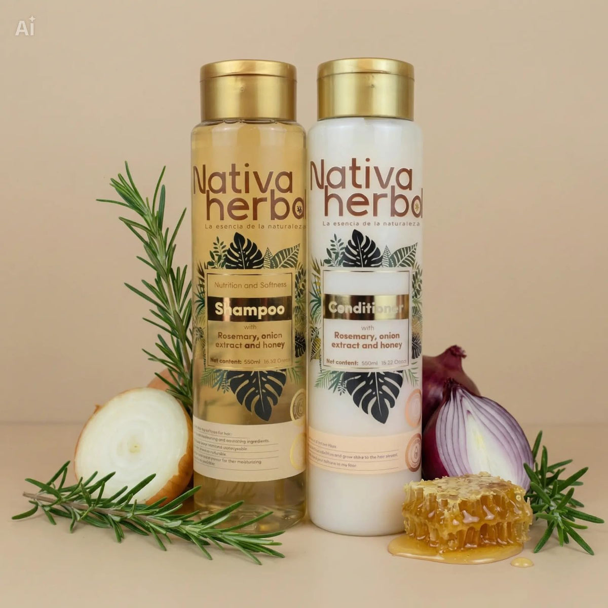 Nativa Herbal shampoo texture lather close-up, rich foam that cleanses while preserving moisture